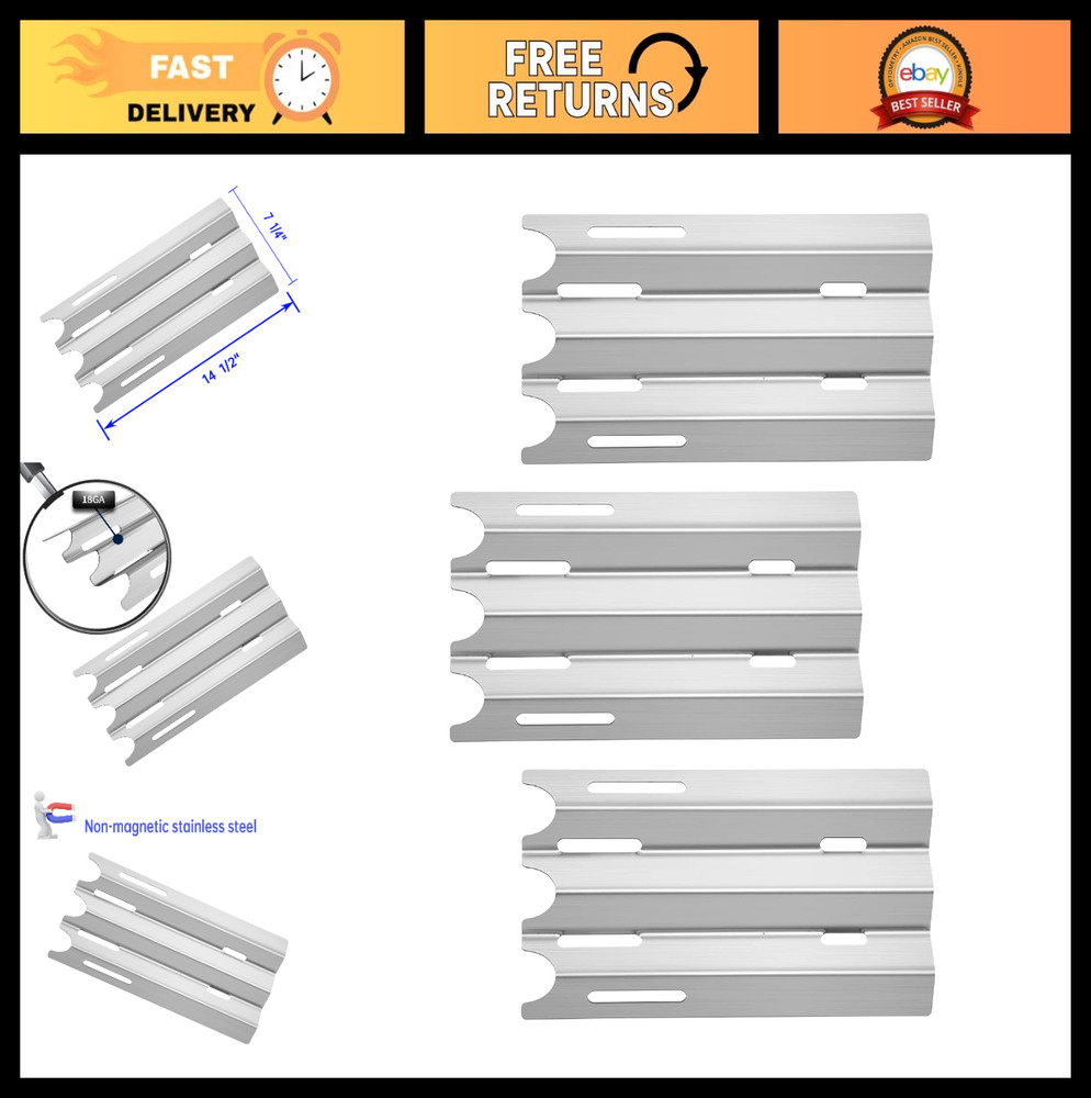 14.5″ Stainless Steel BBQ Grill Burners Replacement Parts for Outdoor Grills