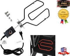 Upgrade 1650W Electric Smoker Heating Element with Adjustable Thermostat Cont