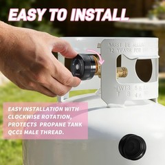 Propane Tank Valve Cover Caps – QCC1 Dust Caps for LP OPD Valves, 4PCS Leak-Free