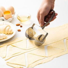 Dough Sheet Cutter Triangular Stainless Steel for Baking and Pastry Making
