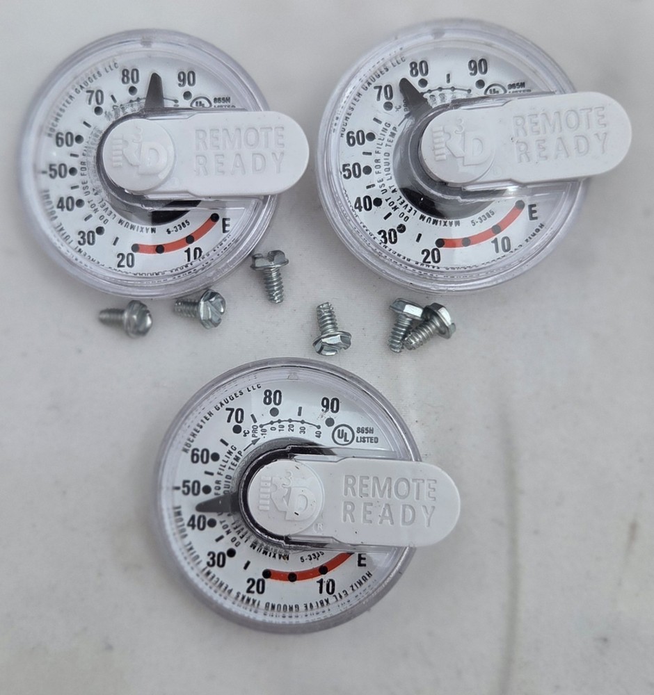 (3) New Drop In Propane Dial Gauge For Home Horizontal Propane Tank W Screws