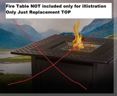 Napoleon Fire Table Victorian Square Fire Cast Iron Table Top N335-0092-BZ4AQ