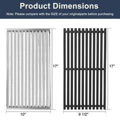 Emitter Plates+Grates+Heat Plates Kit, 3-Burner Complete Accessory Set