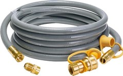 15 Feet 1/2 inch ID Natural Gas Grill Hose with Male Quick Connect Plug and 3…