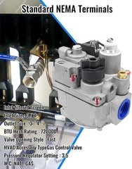 700-506 Gas Valve 720000 BTU/H Fit for Robertshaw 700 Series, Combination…
