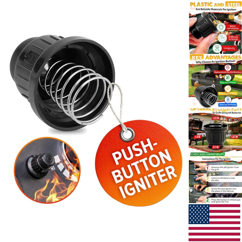 Tool-Free BBQ Igniter Replacement – Restore Grill Performance Easily (1.22″)