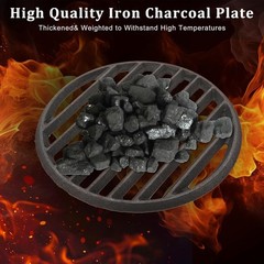 Cast Iron Bottom Fire Grate – 11 Inch Round BBQ Grill Grate Replacement, High…