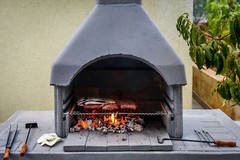 Barbecue Grid 26 3/8×15 11/16in Grill for Rust Fire Place Universal BitWa