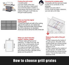 16 7/8″ Grill Grates Replacement for Charbroil 463420508, 463420509, 463420511,