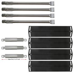 Grill Burner Tube Repair Kit Stainless Steel with Porcelain Heat Shield