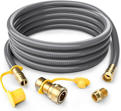 Natural Gas Hose 24FT 1/2 Inch for Grill Fireplace Heater Burner Generator