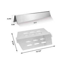 QuliMetal SUS304 17.5″ Flavorizer Bars and Heat Deflectors for Weber Genesis …