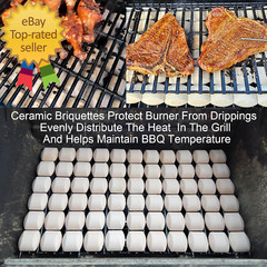 Ceramic Briquettes Replacement for Select Turbo Nexgrill Gas Grill Models