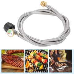 1Pc 6FT Propane Tank Hose Adapter 72 Inch with Gauge For Coleman Camp Stove