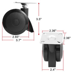 69828 69827 Locking Caster for Weber Spirit 200 300 Series Grills, 4 Pack Caster