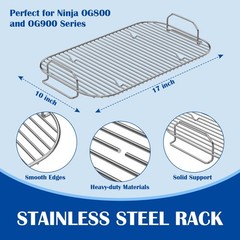 17.8″ Griddle Plate Smoke Rack Replacement for Ninja Woodfire OG951 OG850 Grill
