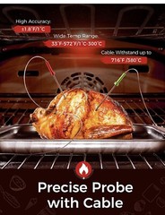 Wireless Meat Thermometer with 4 Probes, Meat Thermometer Digital Iclanda CP248A