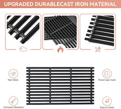 463242715 – 17 Inch Cast Iron Grill Grates for Charbroil TRU Infrared Grill, Coo