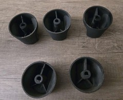 Char-Broil Performance Black Burner Gas Grill Knob Replacement Lot Set Of 5