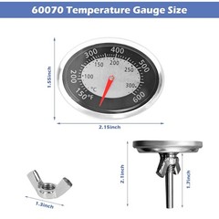 60070 Grill Temperature Gauge Replacement For Weber Q