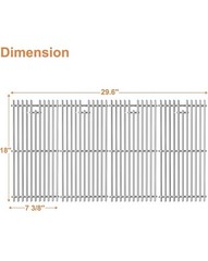 Grill Cooking Grates for Blaze Burner Grill, Grill Replacement Parts 4 Pack