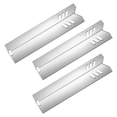 Stainless Steel Grill Heat Plates & Burner Covers for Gas Grills – 14″ Shield