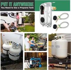 Automatic LP Gas Regulator & 15″ Pigtail Hose Set for RVs – Safety Certified