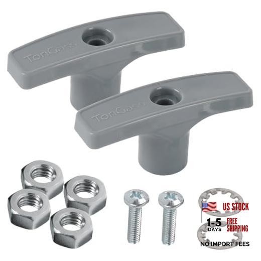 (2-Pack, Grey RV Waste Valve Handle Acrylonitrile Butadiene Styrene (ABS)