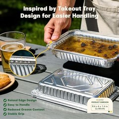 8.6″ x 6″ Grill Drip Pans Compatible with Weber Q, Spirit & Genesis 25 Pack