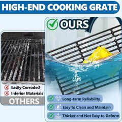 Cast Iron Cooking Grates for Camp Chef & Traeger Pellet Grills – Durable BBQ Gri