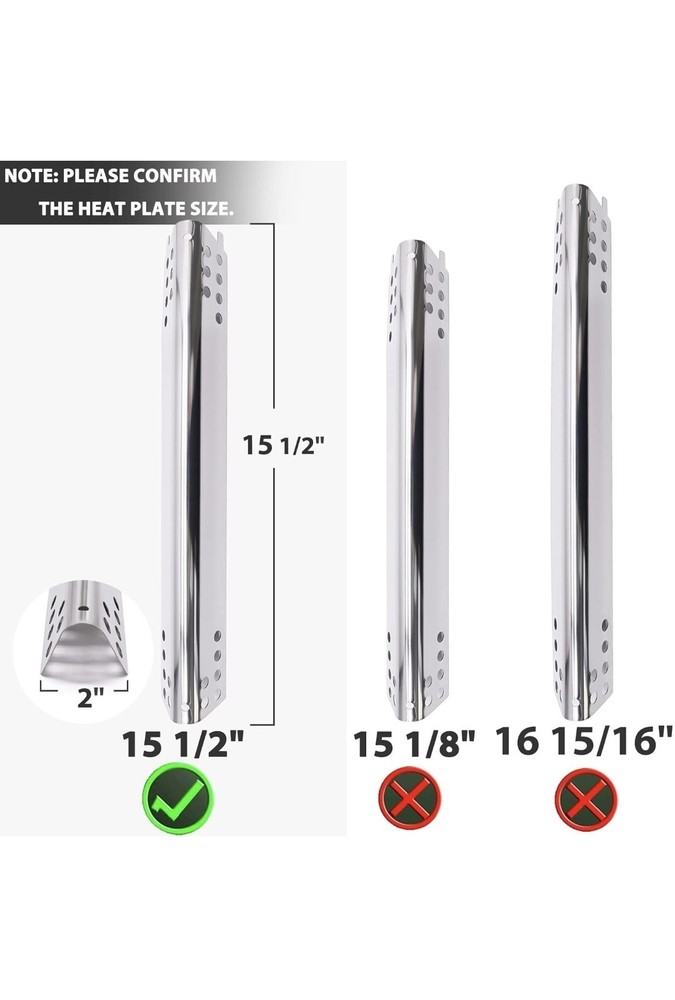 2X Heat Plate Shields, 463344116 Grill Parts for Charbroil Advantage.