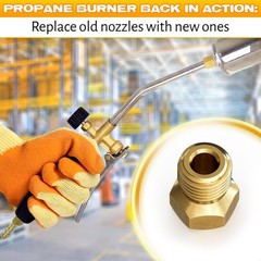 10Pcs Propane Orifice Kit – M6x0.75mm, 0.5mm=0.02″=24AWG Brass Nozzle Tempera…