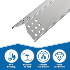 16″ Grill Heat Plate Shield, Burner Cover Replacement for Jenn-Air 720 Silver