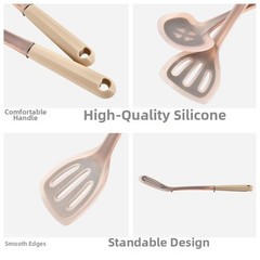 Silicone Spatula with Centered Stainless Steel Core for Nonstick Pan Durability