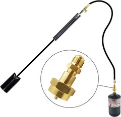 Brass Adapter 3/8 inch Male Flare to 1LB Propane Tank for Torch Mapp Gas