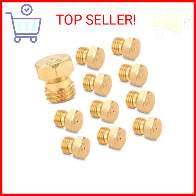 10Pcs Brass Jet Nozzle Propane Orifice Kit – Grill Replacement Parts High Pressu