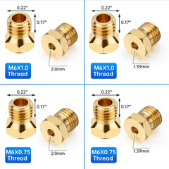 Natural Gas Orifices Nozzle Conversion Kit, DIY Burner Parts Brass Jet Nozzles f