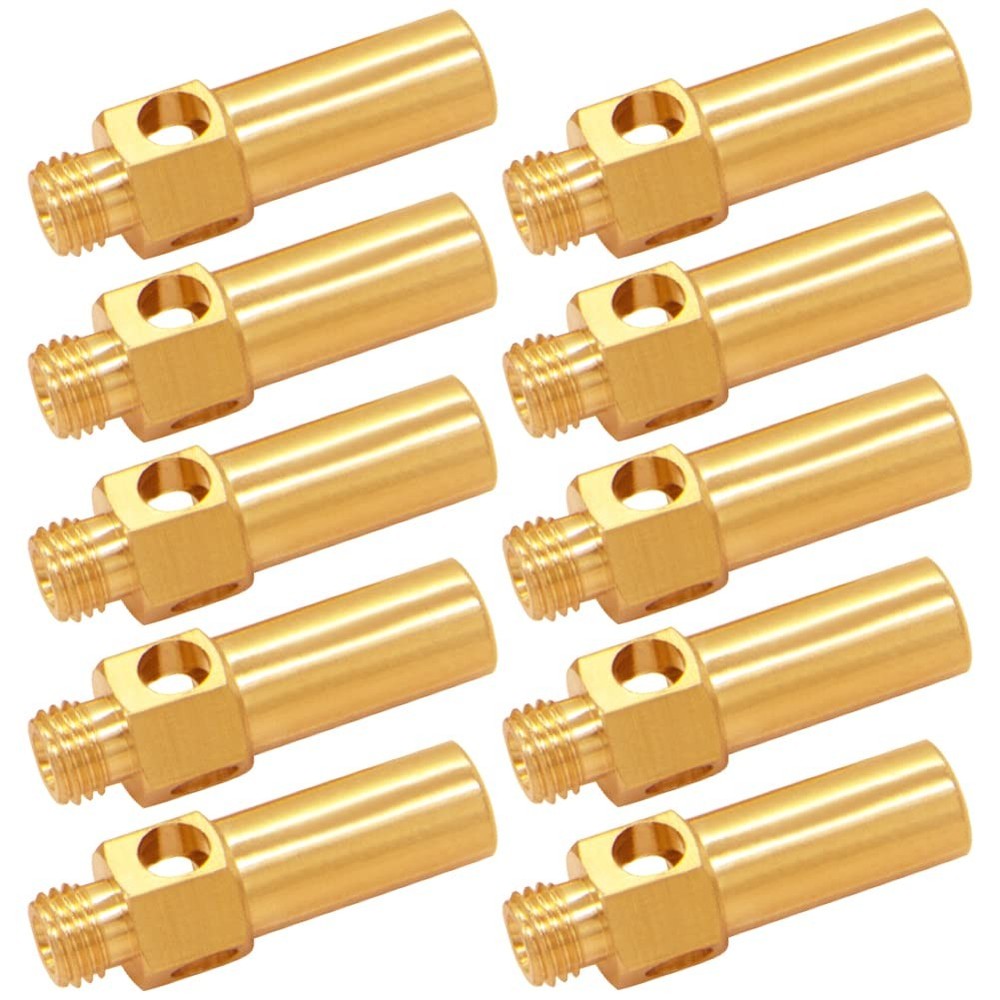 Uenede 10PCS Brass Burner Jet Nozzle for Cast Iron Propane Gold