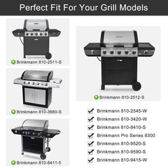 Porcelain Steel Gas Grill Heat Plate Shields Tent for Brinkmann 8103660S