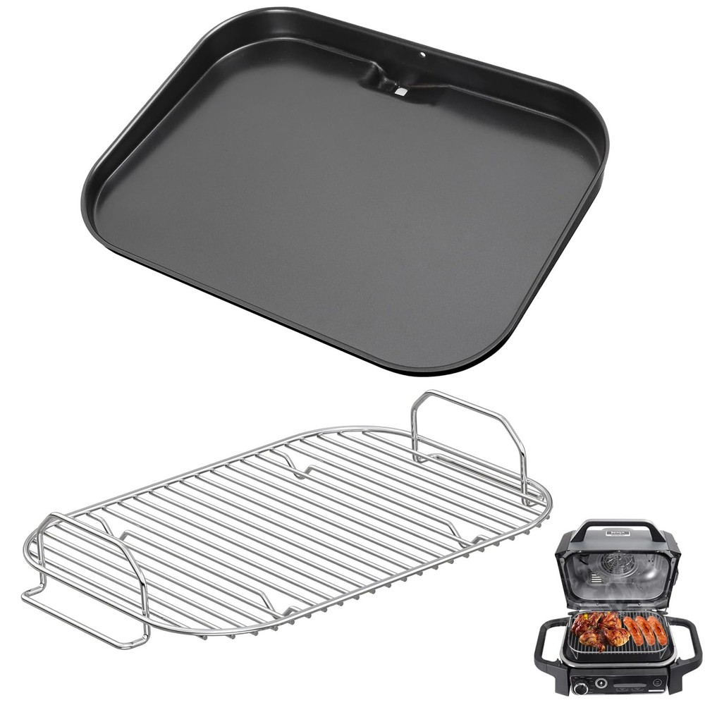 15″ Grill Griddle Plate Smoke Rack Replacement Parts for Ninja Woodfire OG700