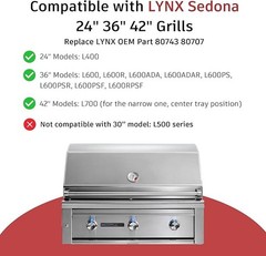 80707 80743 Grill Briquette Tray for Lynx Sedona 24” 36” 42” Gas Grill L40…