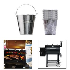 Drip Grease Bucket Grill Accessories Iron Drip Pail