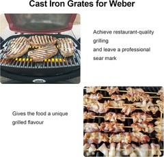 Replacement Cast Iron Cooking Grate For Weber 87583, Q200, Q220 Gas Models