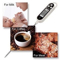 Digital Instant Read Meat Thermometer Kitchen Cooking White