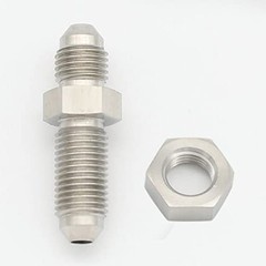 Stainless Steel -4 AN Male Flare Bulkhead Union Brake Hose Fitting 4AN Straight
