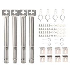 Stainless Steel Adjustable Grill Burner 30 5cm to 44 5cm for BBQ Enthusiasts