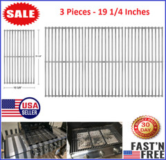 3-Pcs 19 1/4″ SS Outdoor BBQ Cooking Grid Grates for Nexgrill 720-0025 Gas Grill