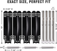 Grill Heat Plates Burners Crossover Tubes Igniters Kit for Charbroil 463436215