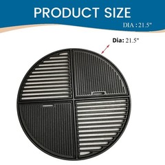 Dongftai CH83G Cast Iron Grate Fit 22.5″ charcoal kettle grills like Weber Go…