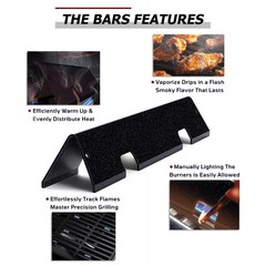 67046 Flavorizer Bars for Weber GS4 Spirit 2 Grill, Porcelain 15.3″, 16 GA